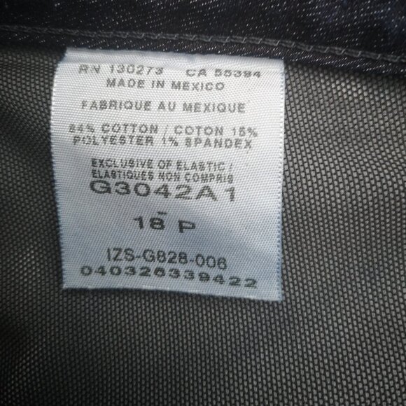 Riders by Lee Ladies Size 18P Dark Wash Tummy Control Straight Leg Blue Jeans - Picture 4 of 13